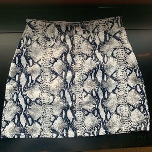 Snake print mini skirt